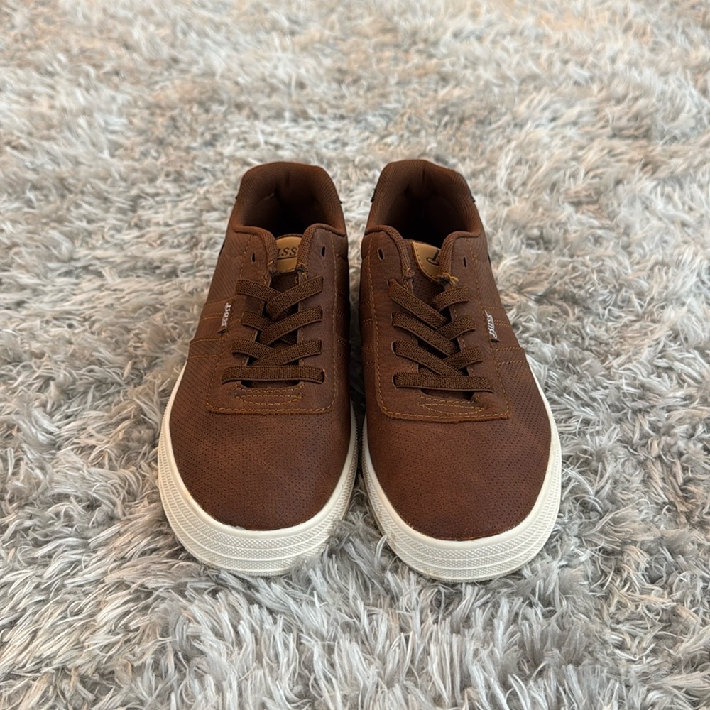 G.H. Bass Miles Brown Synthetic Leather Casual Slip On Sneakers